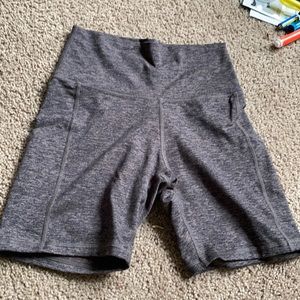 Aerie M biker shorts purple and black